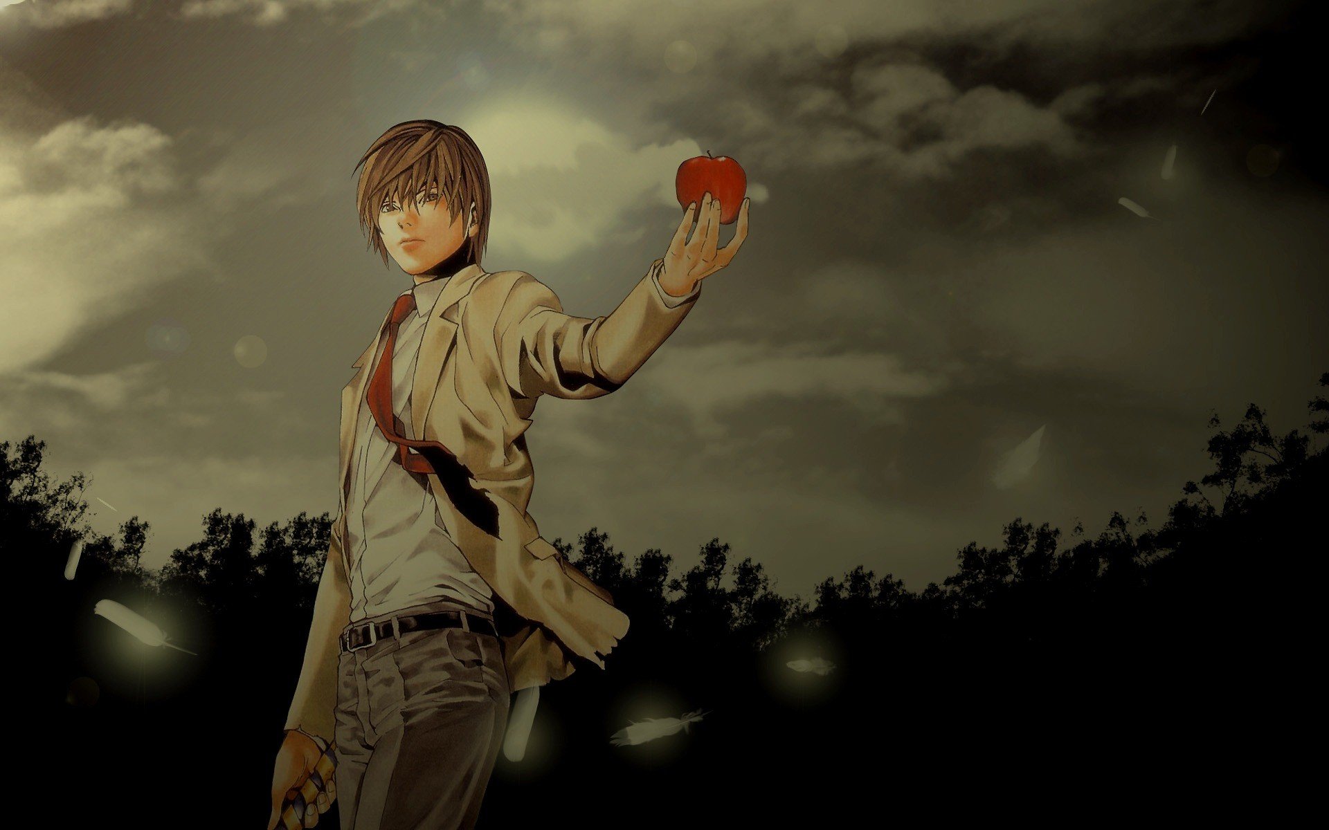 death, Note, Brunettes, Nature, Brown, Eyes, Yagami, Light, Standing, Anime, Anime, Boys Wallpaper