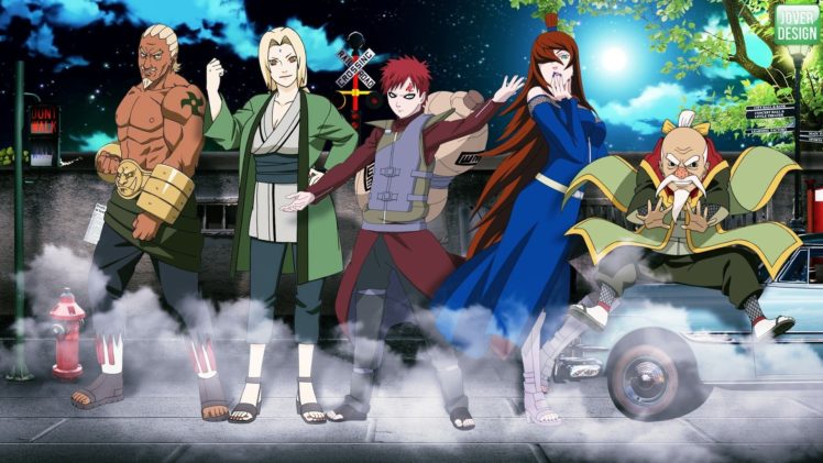 tsunade, Naruto , Shippuden, Gaara, Kazekage, Raikage, Mizukage, Hokage, Tsuchikage, Mei, Terumi HD Wallpaper Desktop Background