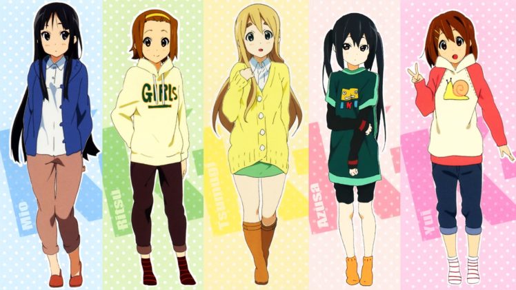 k on , Hirasawa, Yui, Akiyama, Mio, Tainaka, Ritsu, Kotobuki, Tsumugi, Nakano, Azusa HD Wallpaper Desktop Background