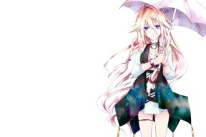 vocaloid, Simple, Background, Anime, Girls, White, Background