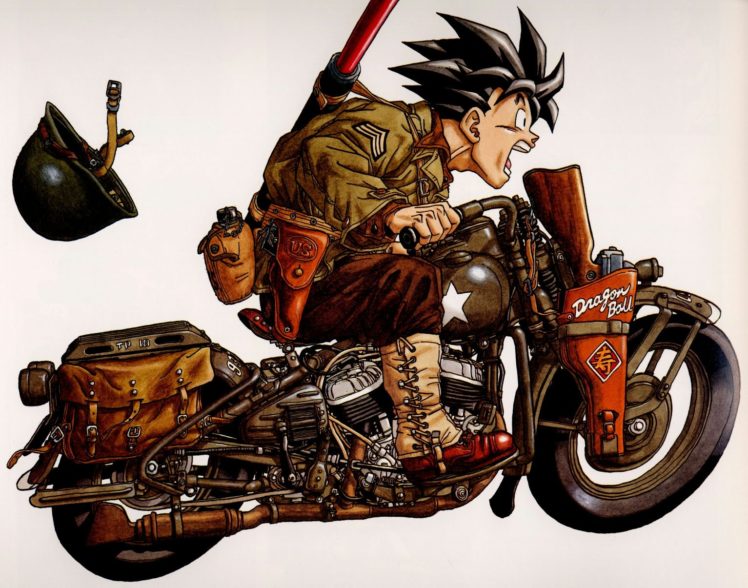 bike, Goku, Simple, Background HD Wallpaper Desktop Background