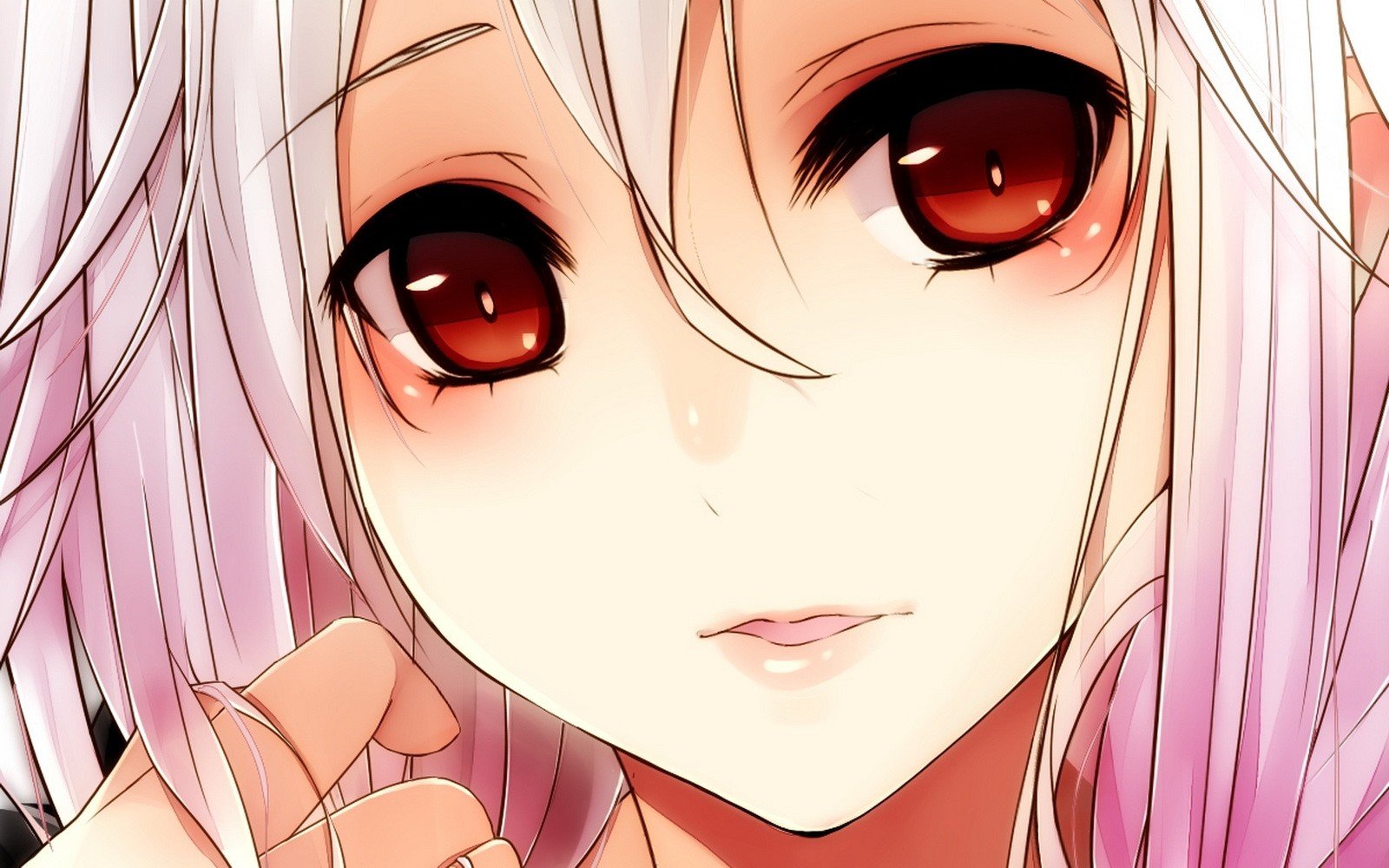 close up, Lips, Long, Hair, Pink, Hair, Red, Eyes, Open, Mouth, Anime, Girls,  Faces, Guilty, Crown, Yuzuriha, Inori Wallpapers HD / Desktop and Mobile  Backgrounds