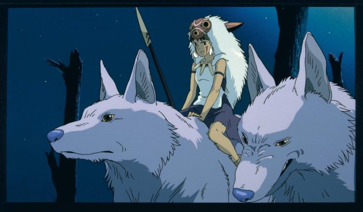 hayao, Miyazaki, Princess, Mononoke, Studio, Ghibli, Anime, Spears, Wolves, San,  princess, Mononoke HD Wallpaper Desktop Background