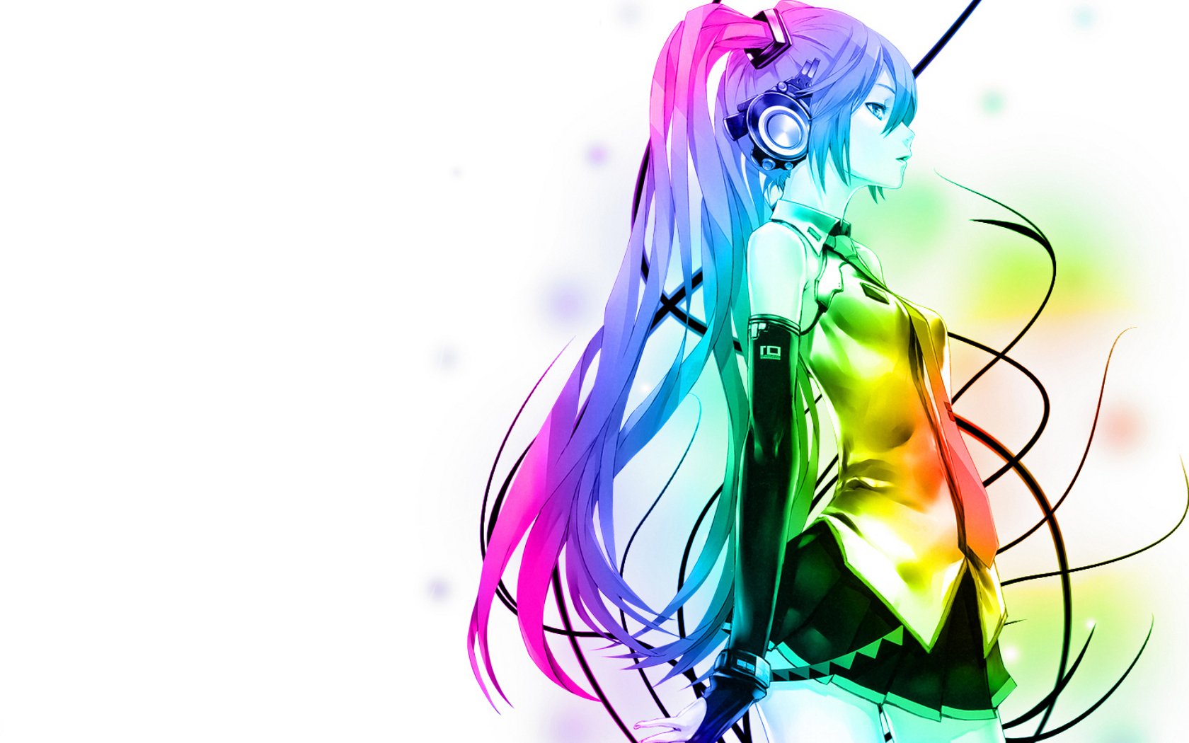 vocaloid, Hatsune, Miku, Redjuice, Simple, Background, Detached, Sleeves Wallpaper