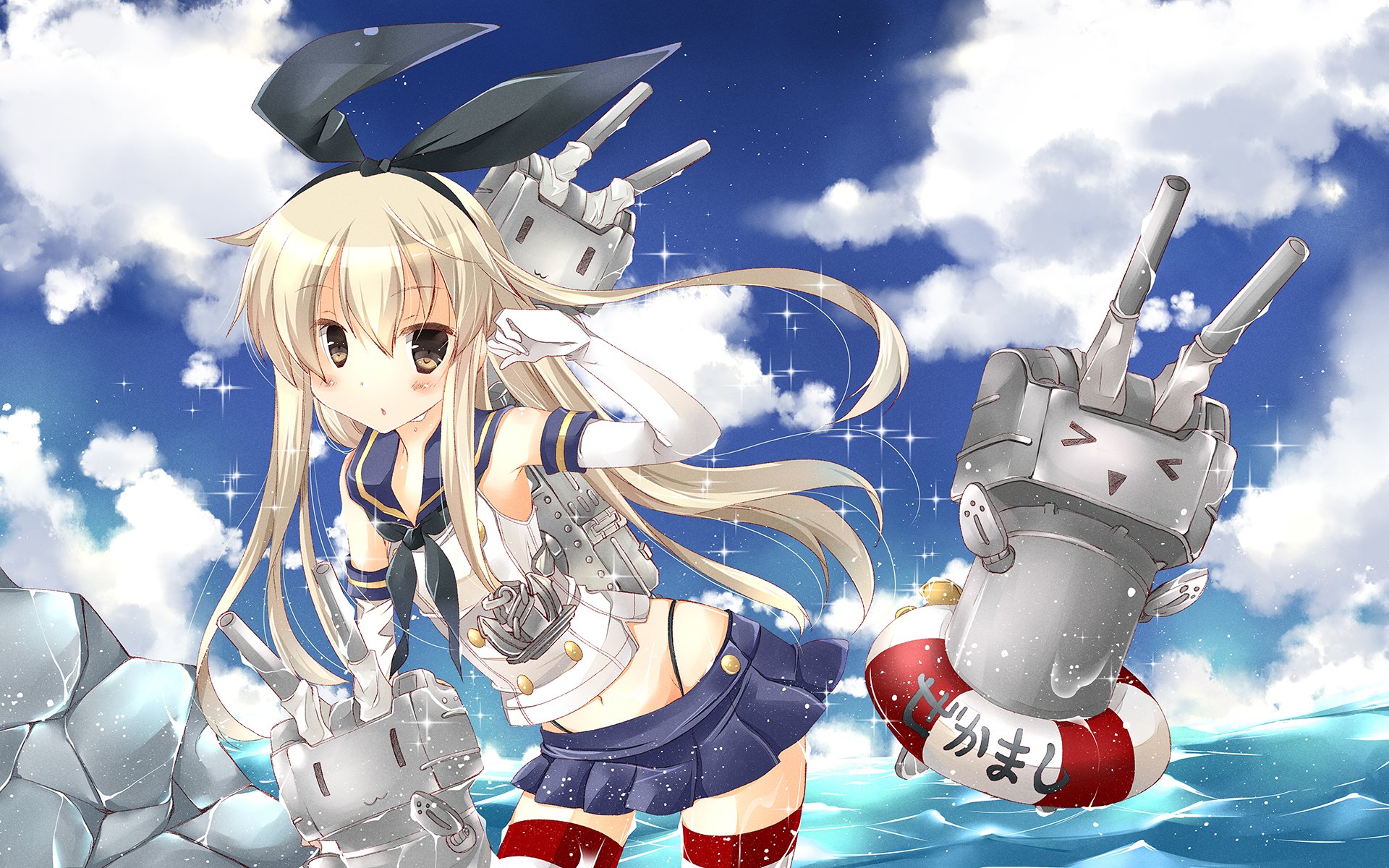 anime, Shimakaze, Kantai, Collection, Schoolgirls, Blonde, Girl Wallpaper