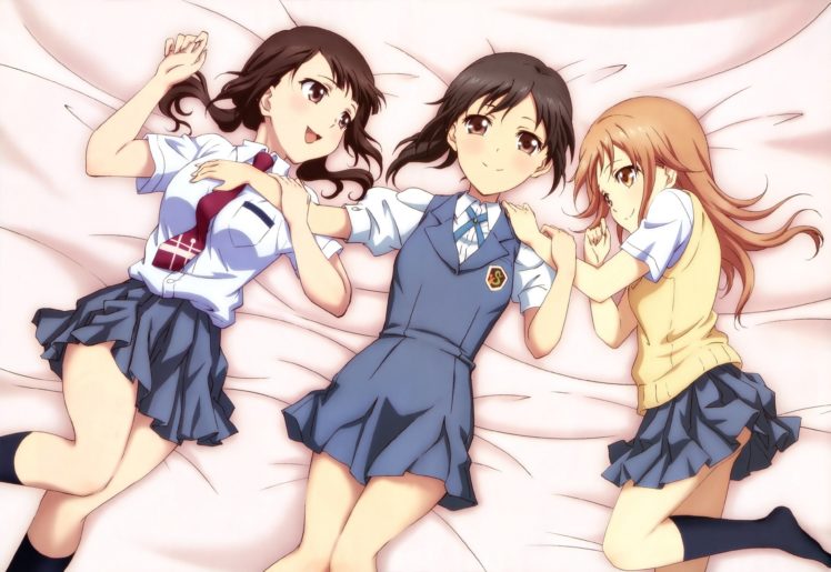 school, Uniforms, Anime, Anime, Girls, Tari, Tari, Miyamoto, Konatsu, Okita, Sawa, Sakai, Wakana HD Wallpaper Desktop Background