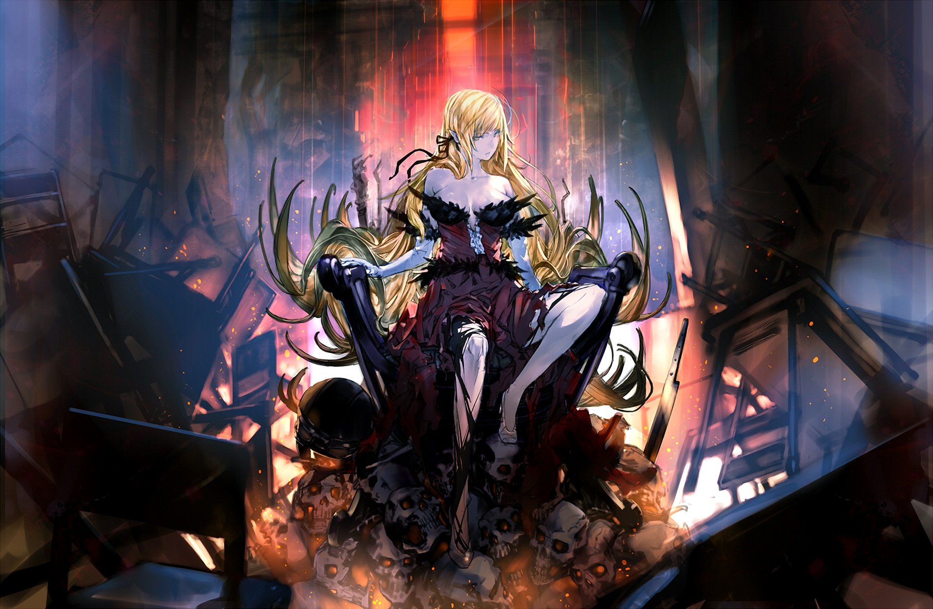 Game Of Throne Saison 5 bakemonogatari, Skull, Vampire, Throne, Anime, Girls, Dark, Gothic