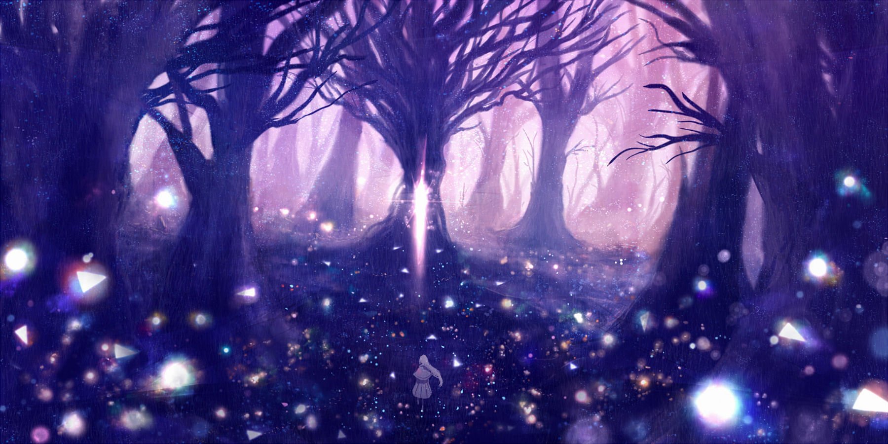bou, Nin, Forest, Original, Tree, White, Hair Wallpaper