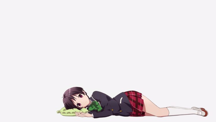 school, Uniforms, Skirts, Anime, Anime, Girls, Tsuyuri, Kumin, Chuunibyou, Demo, Koi, Ga, Shitai HD Wallpaper Desktop Background