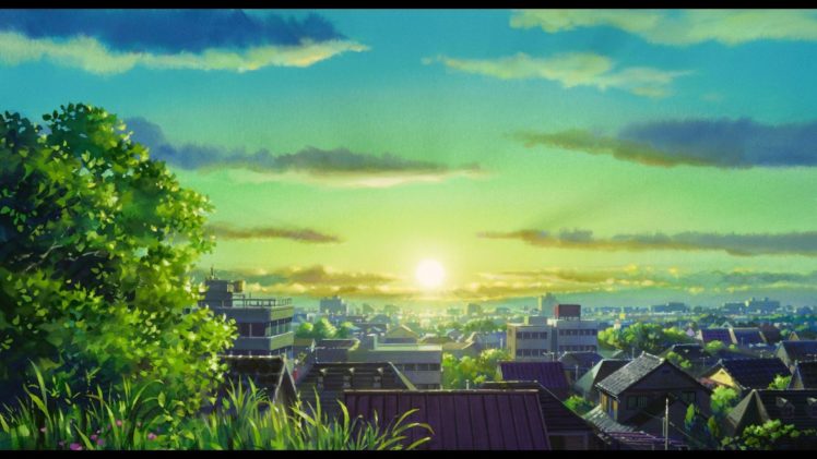 sun, Trees, Cityscapes, Anime, Karigurashi, No, Arrietty, The, Secret, World, Of, Arrietty HD Wallpaper Desktop Background