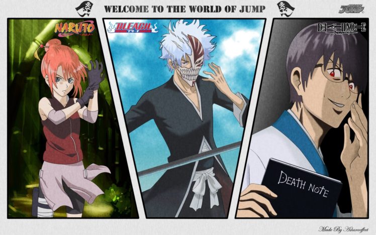 death, Note, Bleach, Naruto , Shippuden, Gintama, Parody, Anime, Crossovers HD Wallpaper Desktop Background