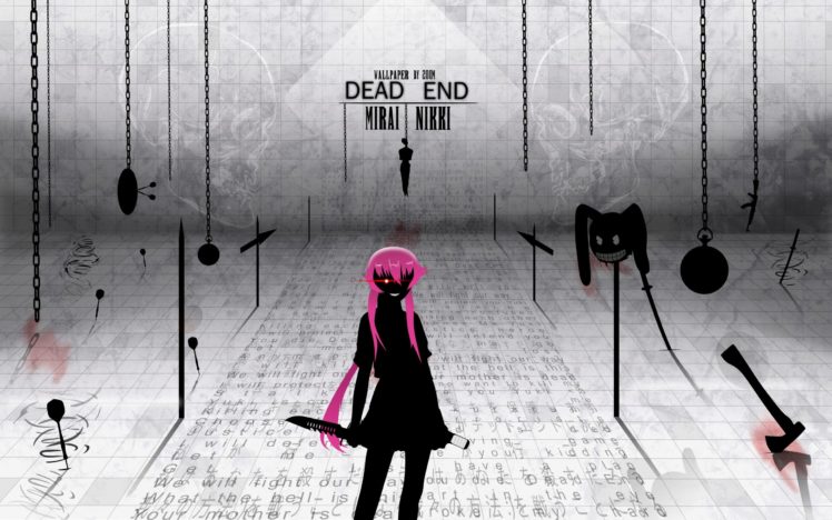 dead, Anime, Anime, Girls, Mirai, Nikki, Gasai, Yuno HD Wallpaper Desktop Background