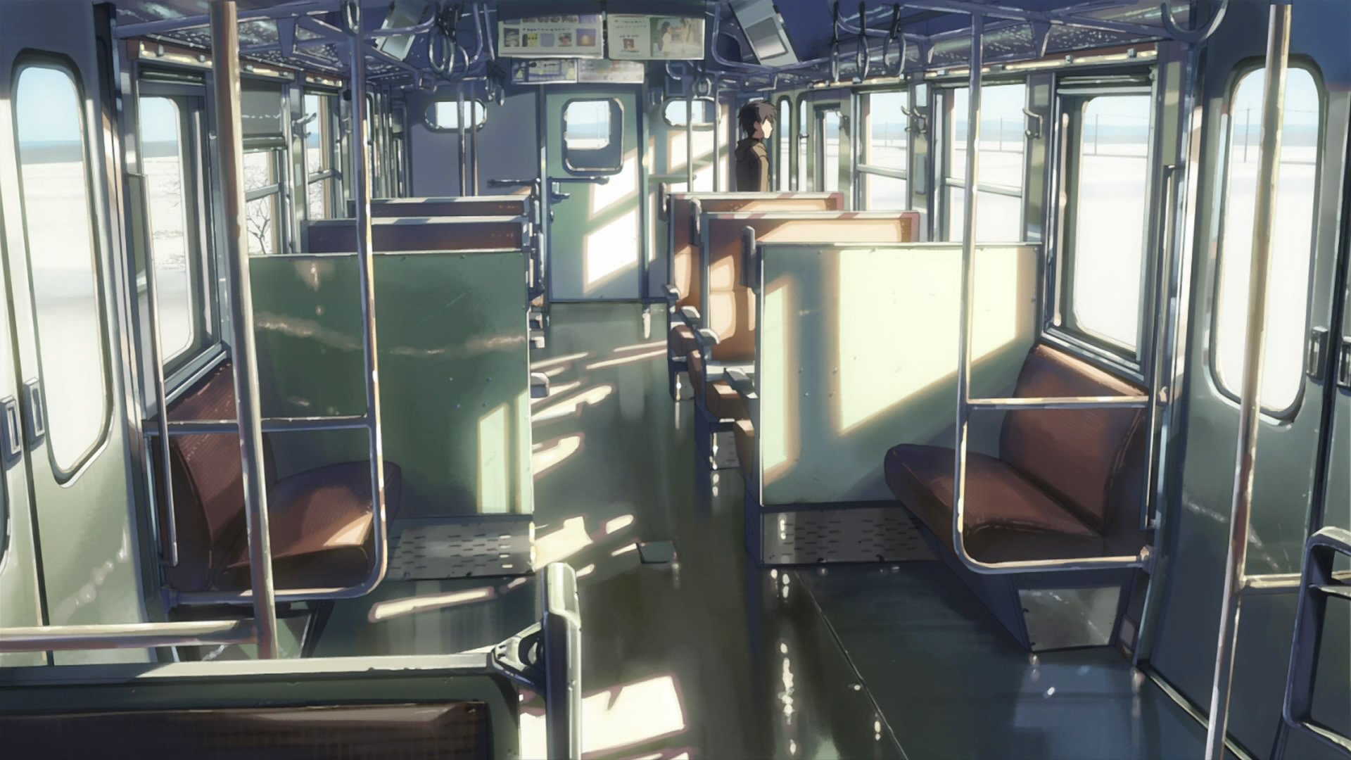 trains, Makoto, Shinkai, 5, Centimeters, Per, Second, Anime Wallpaper