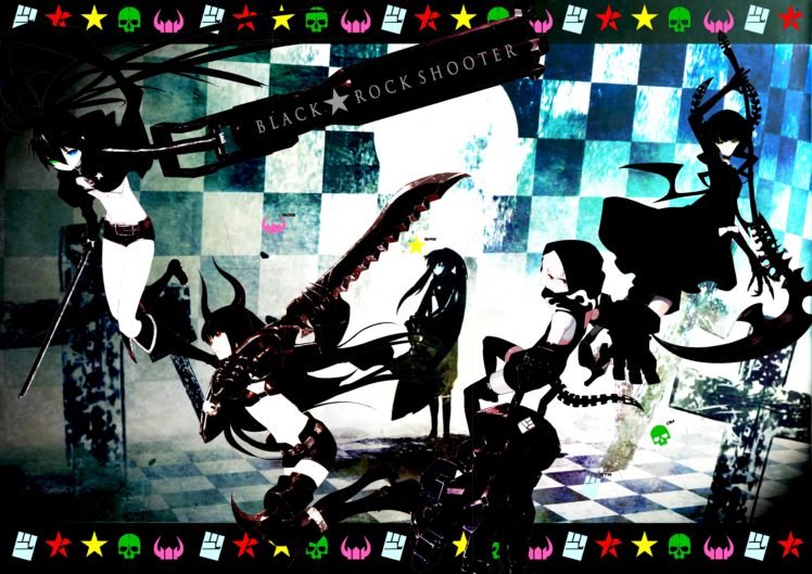 black, Rock, Shooter, Anime, Anime, Girls HD Wallpaper Desktop Background