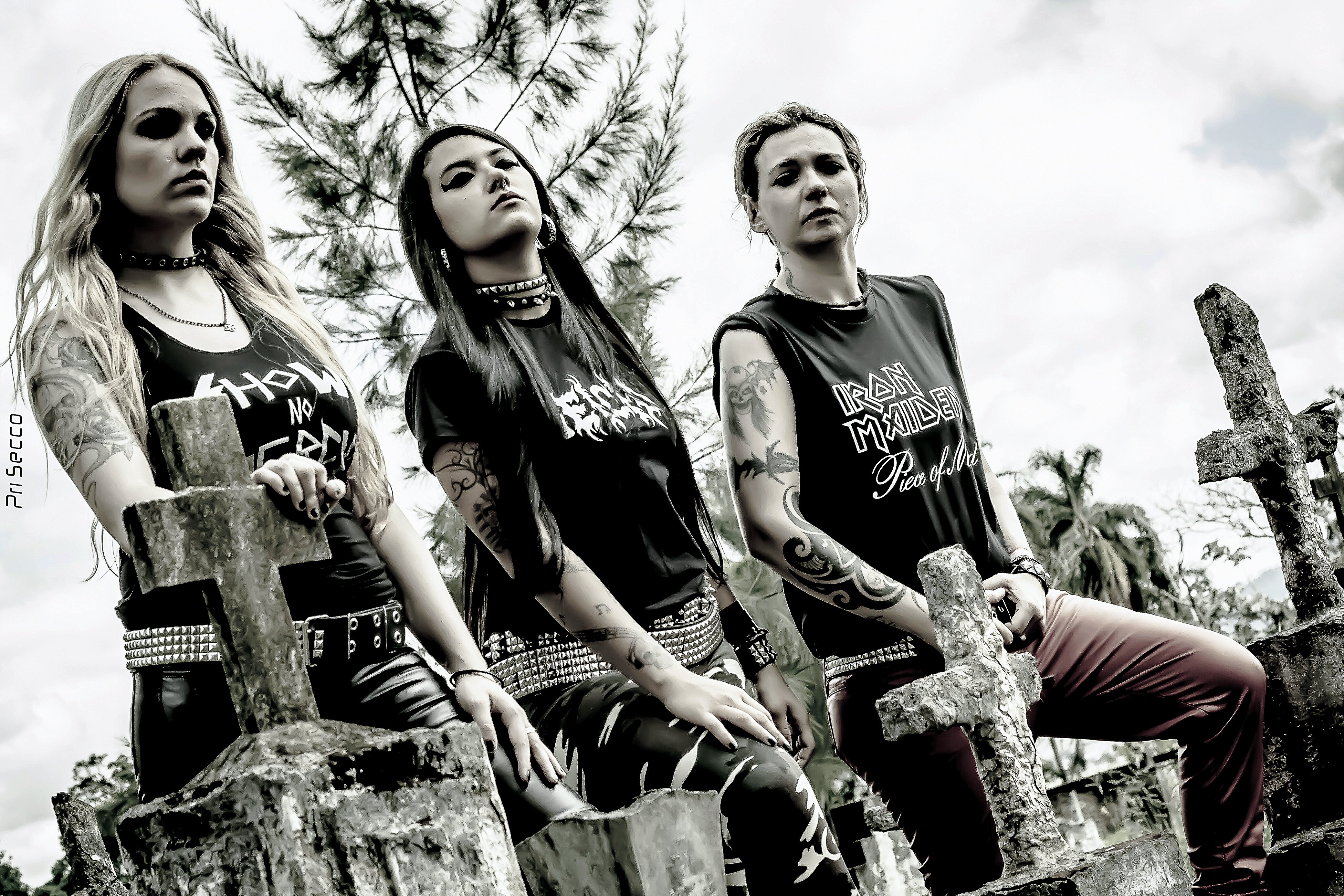 nervosa, Thrash, Metal, Heavy, Girl, Tattoo, Rock, Brazil, Babe Wallpaper