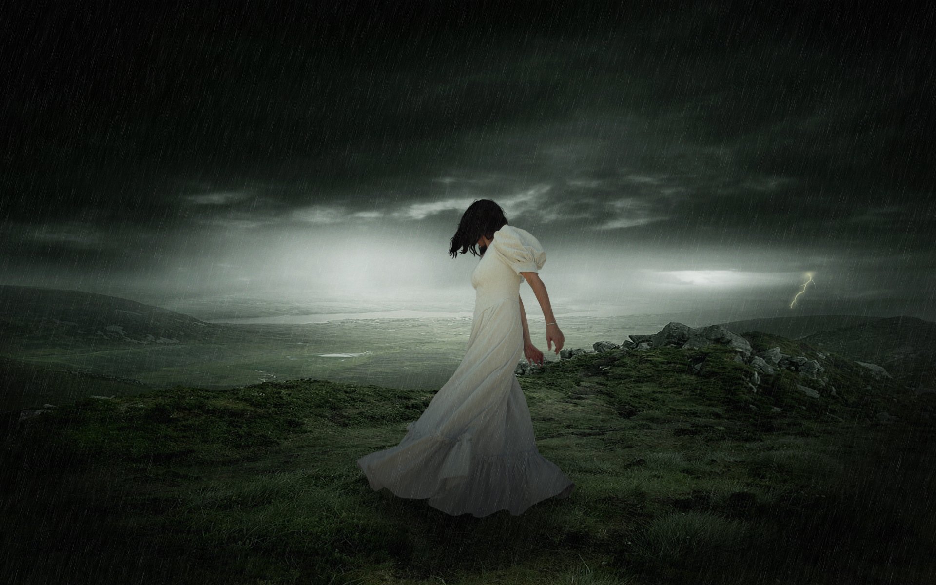 xandria, Symphonic, Metal, Heavy, Gothic, Rock, Rain, Mood, Fantasy, Sorrow, Sad Wallpaper