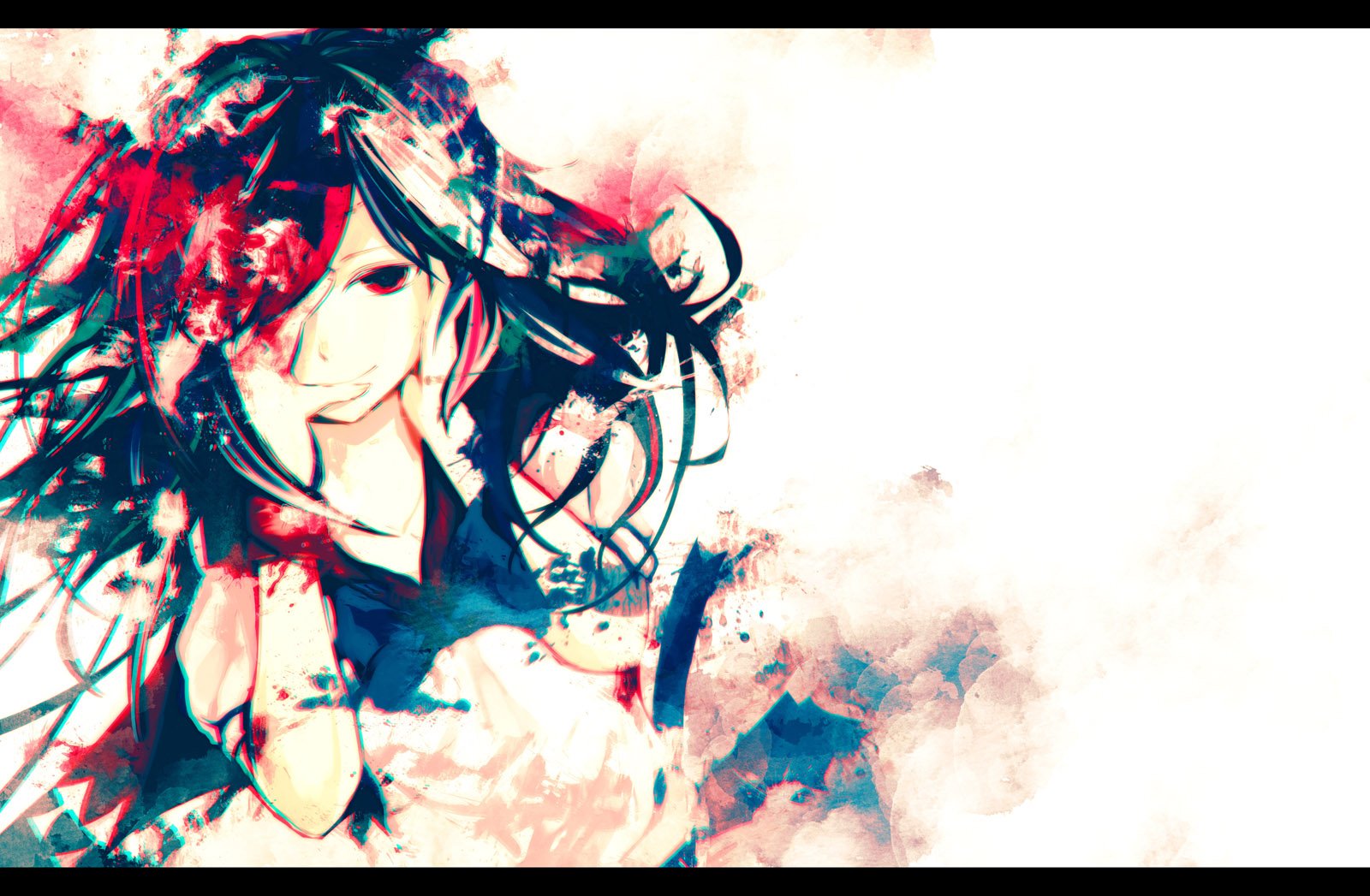 black, Hair, Kijin, Seija, Meola, Red, Eyes, Touhou Wallpaper