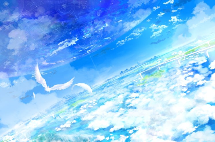 animal, Bird, Clouds, Feathers, Nobody, Original, Scenic, Sky, Yatsude HD Wallpaper Desktop Background