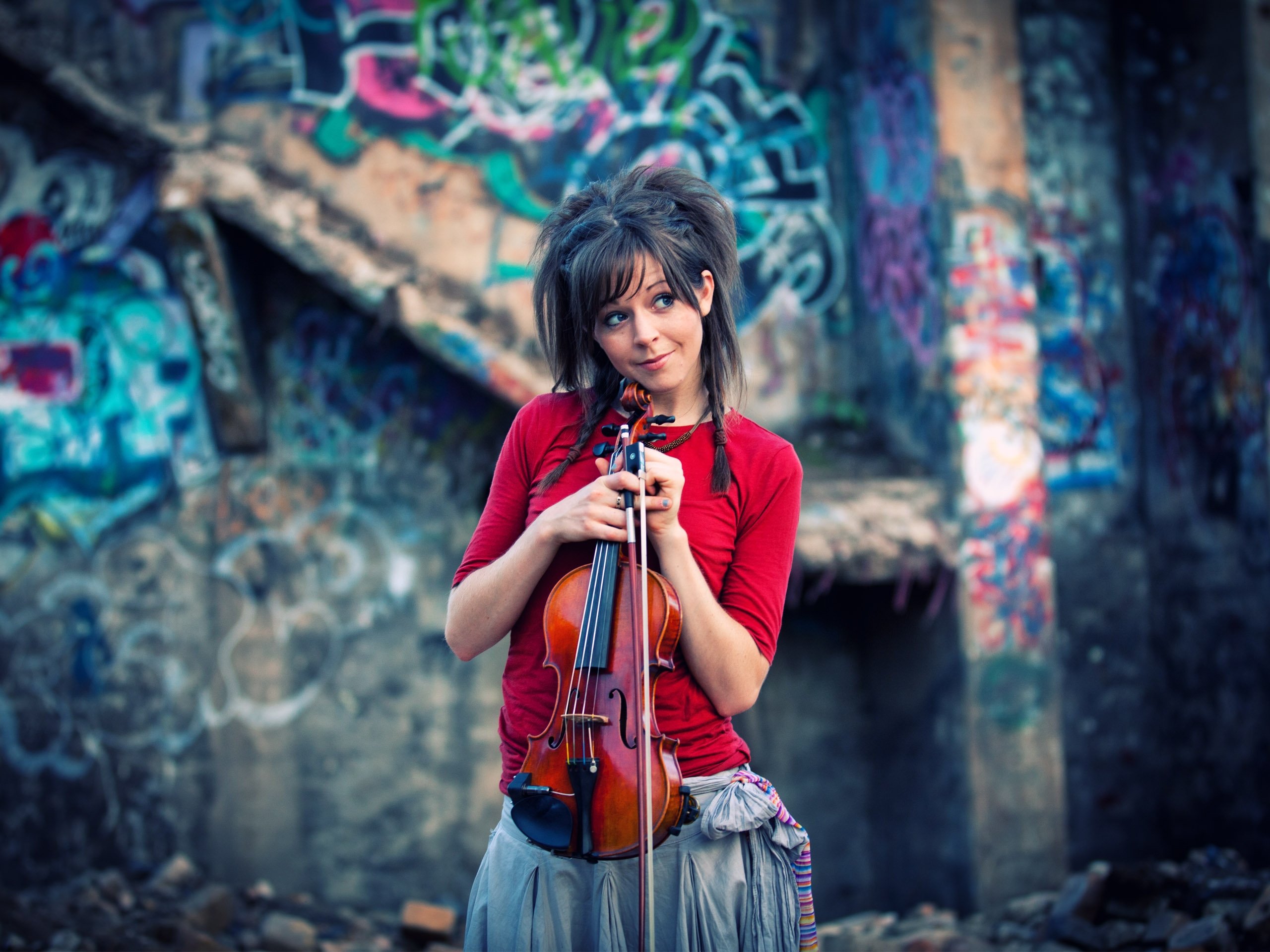 lindsey, Stirling, Violin, Violinist, Electronic, Classical, Crossover, Dubstep Wallpaper