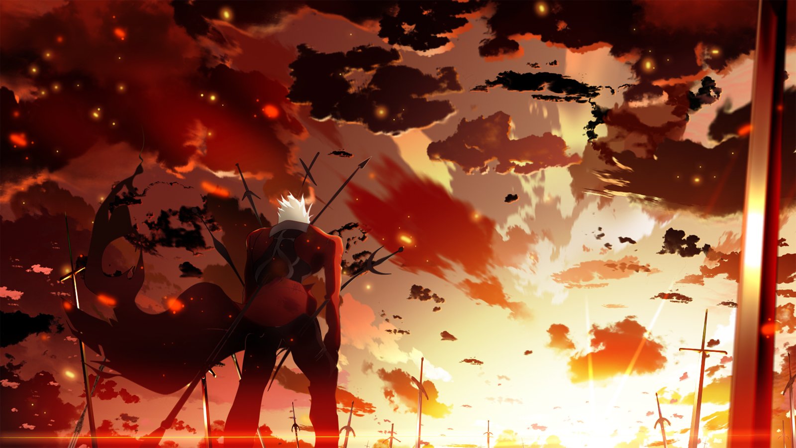 archer, Clouds, Fate, Stay, Night, Sky, Skyt2, Sunset Wallpaper