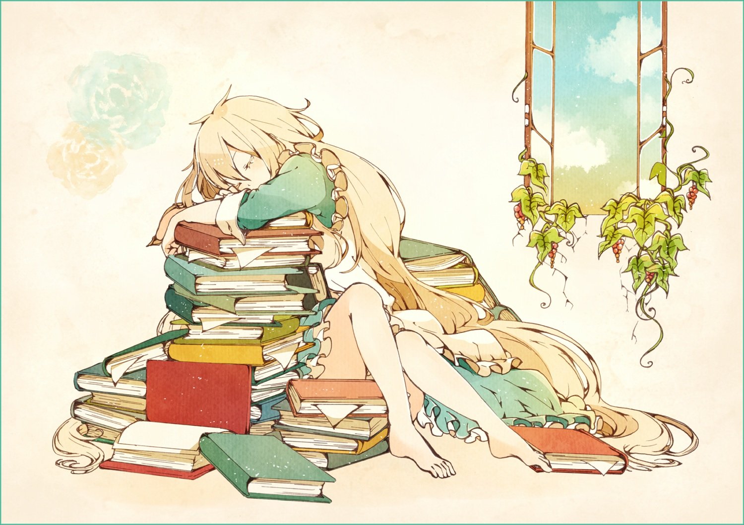 blonde, Hair, Book, Kagerou, Project, Kozakura, Mary, Long, Hair, Momose, Suzuka Wallpaper