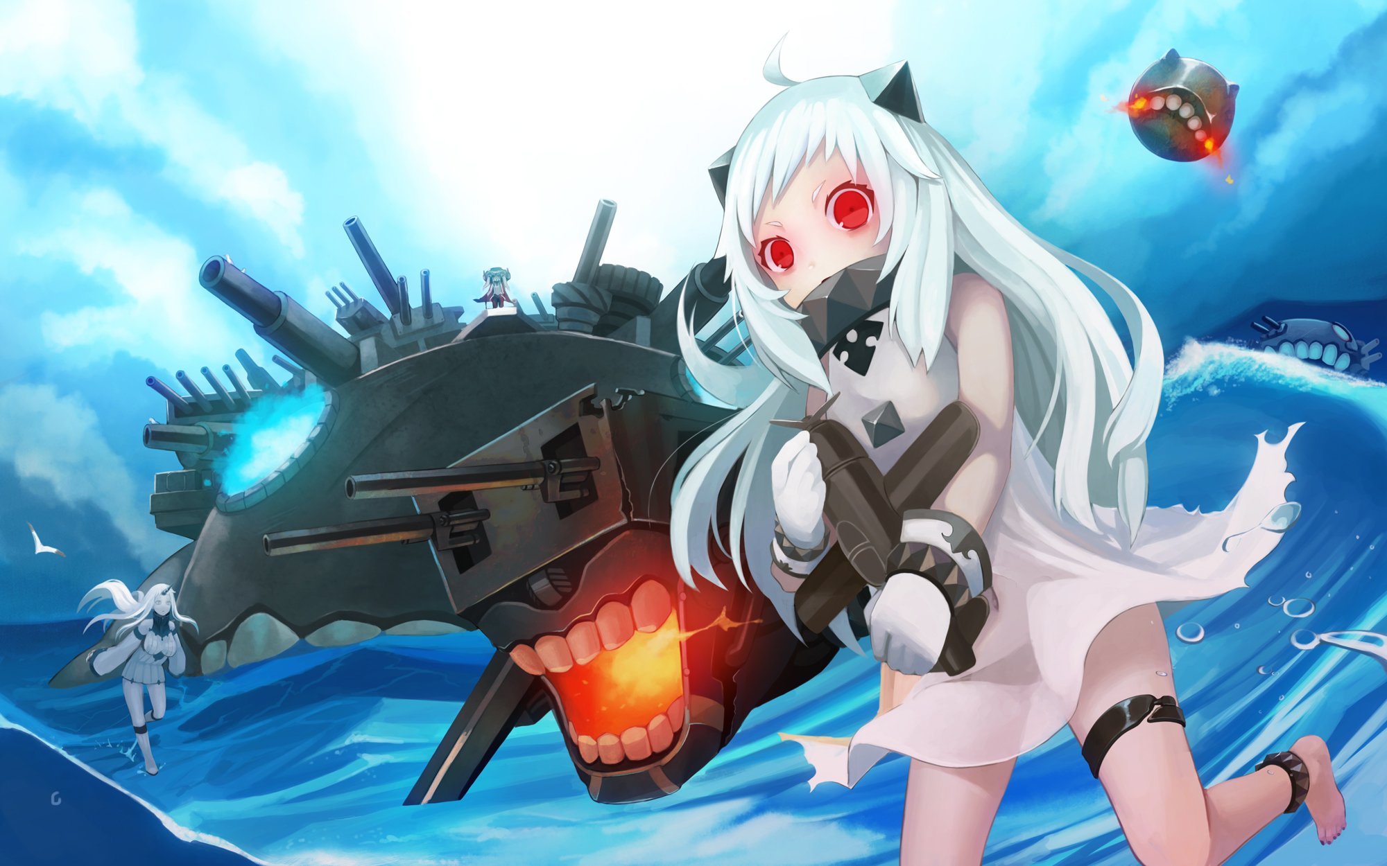 elrowa, Kantai, Collection, Northern, Ocean, Hime, Seaport, Hime, Wo class,  kancolle Wallpaper