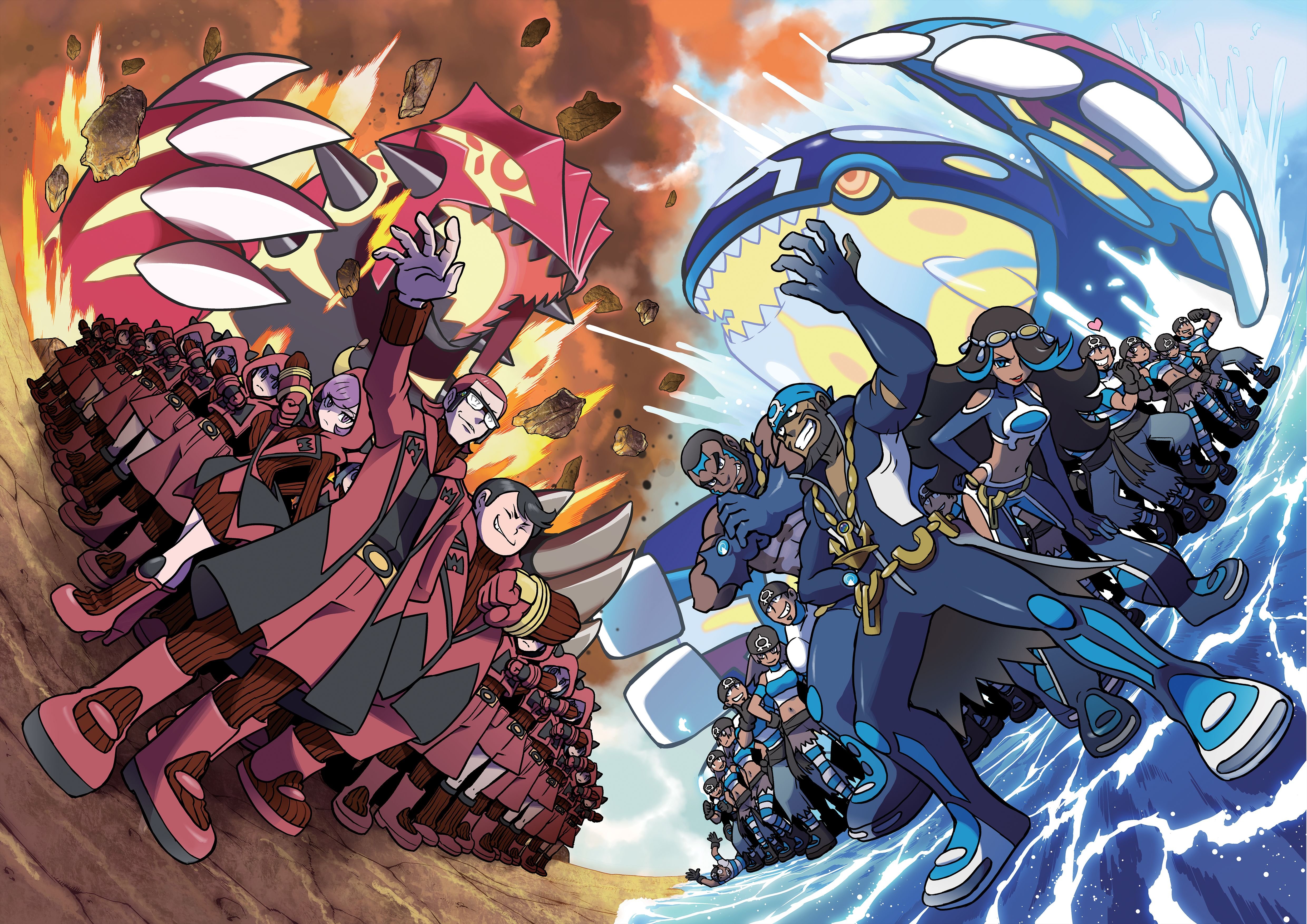 pokemon, Team, Aqua, Vs, Team, Magma Wallpaper