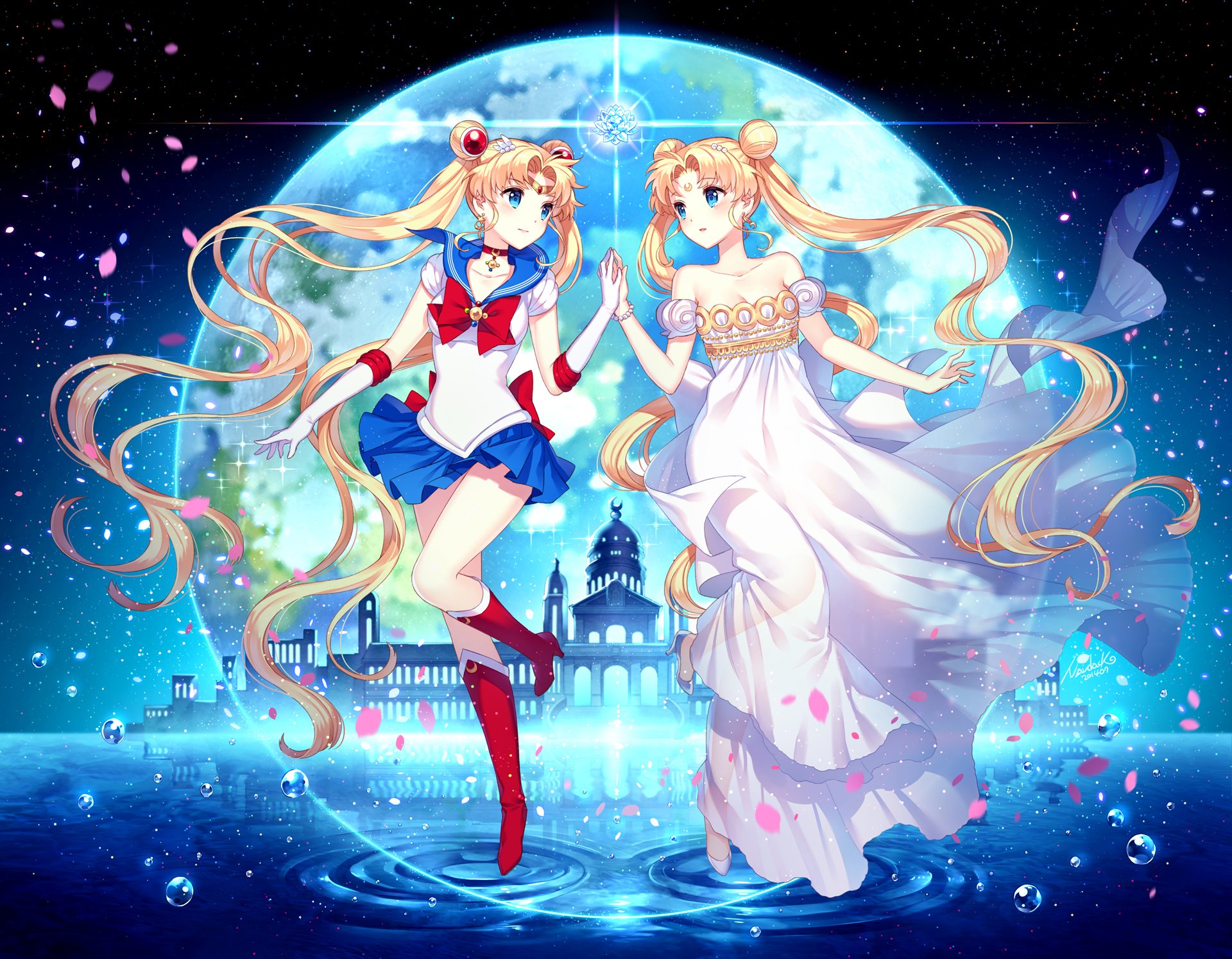 usagi, Serenty, Sailor, Moon, Moon, Kingdom Wallpaper