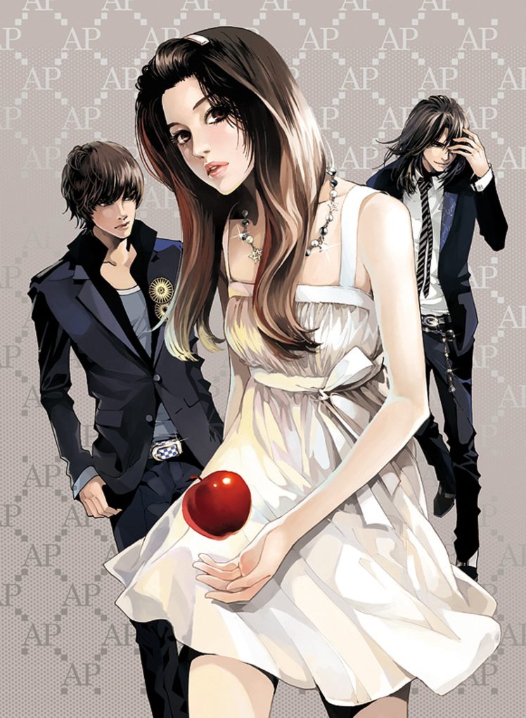 apple, Red, Beautiful, Girl, Boys, Black, Suit, Dress, Couples, Pretty, Anime HD Wallpaper Desktop Background