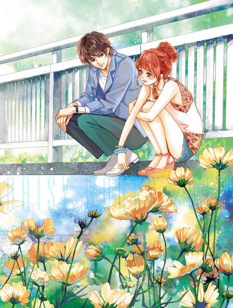 yellow, Flower, Couple, Girl, Boy, Love, Romantic, Brown, Hair HD Wallpaper Desktop Background