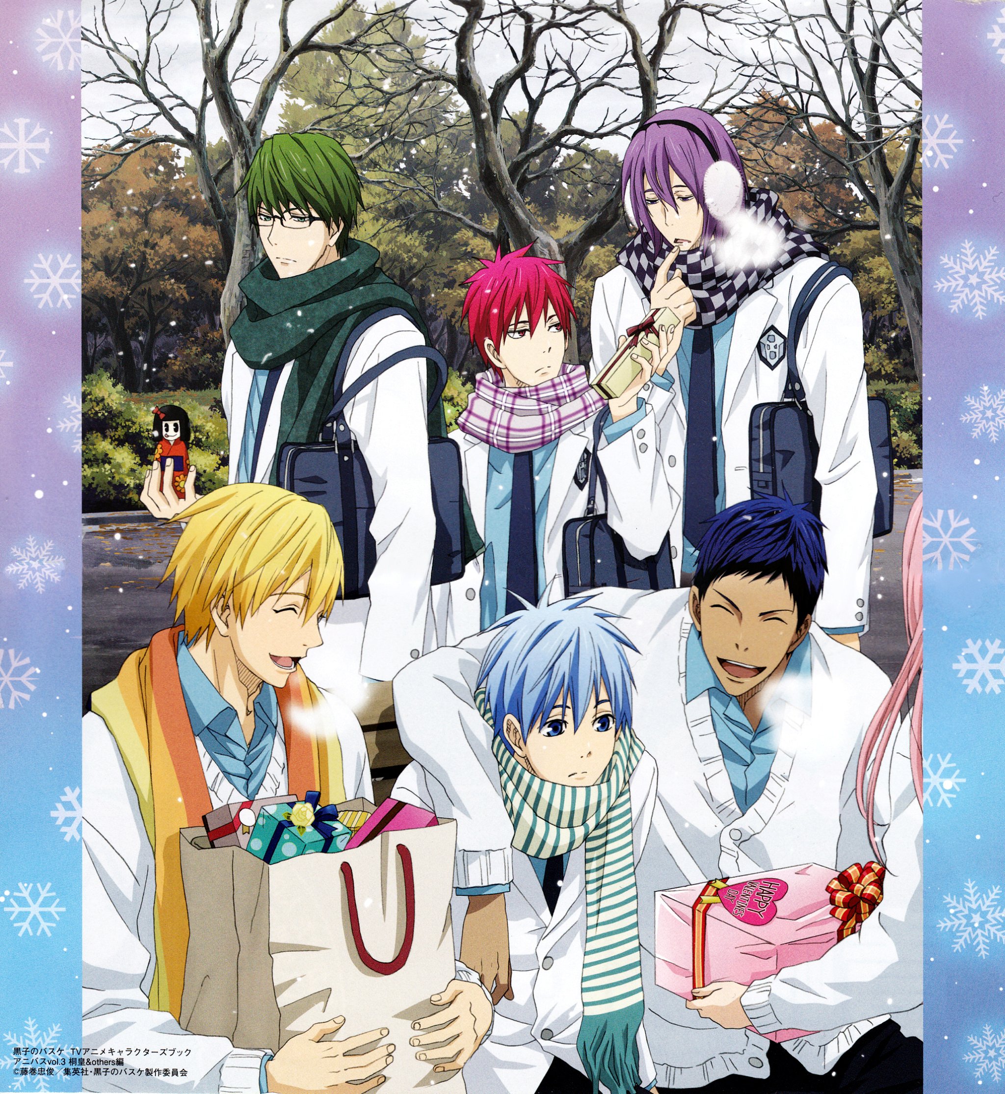 kuroko, No, Basket, Handsets, Cool, Boys, Anime, Series, Snow, Tree Wallpaper