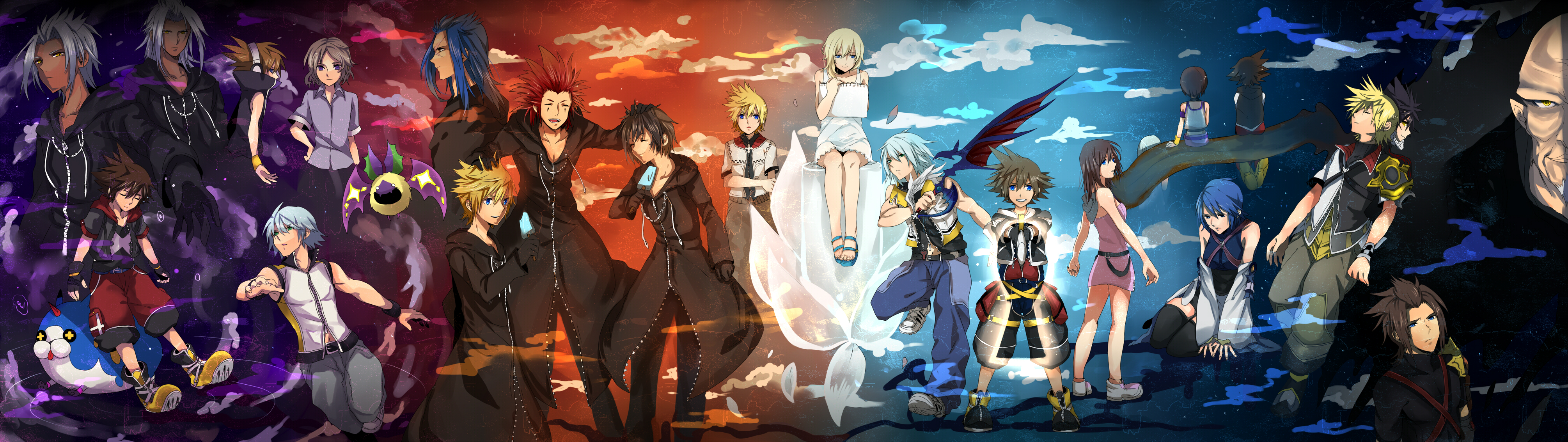 kingdom, Hearts, Disney, Multi, Dual Wallpaper