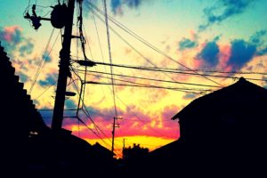 anime, Sky, Cloud, Sunset, Sun, Light, Blue, Pink