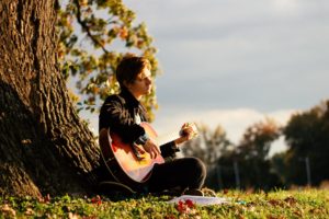 guy, Mood, Music, Guitar, Sunlight, Tree, Soul