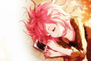sleep, Girl, Pink, Hair, Sunlight, Anime