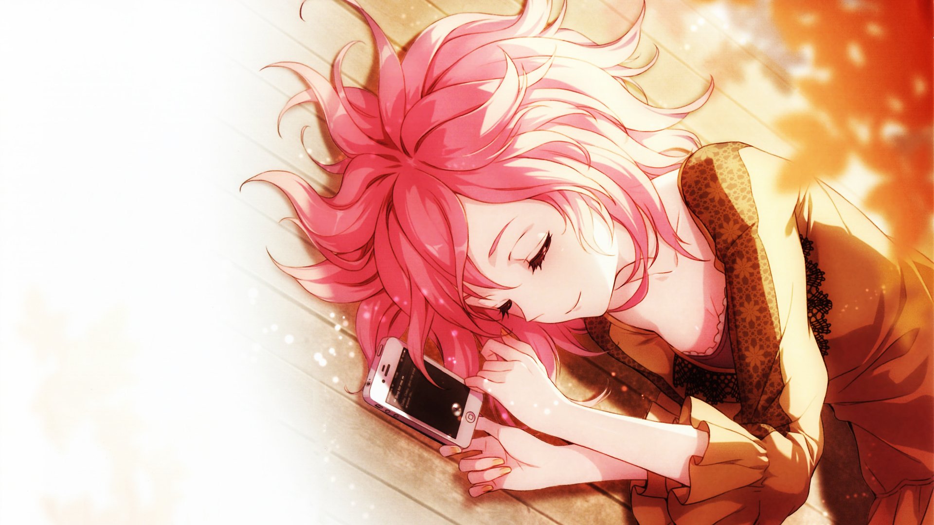 sleep, Girl, Pink, Hair, Sunlight, Anime Wallpaper