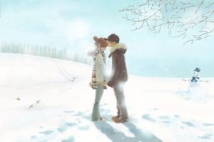 bokura, Ga, Ita, Series, Anime, Couple, Winter, Snow, Love