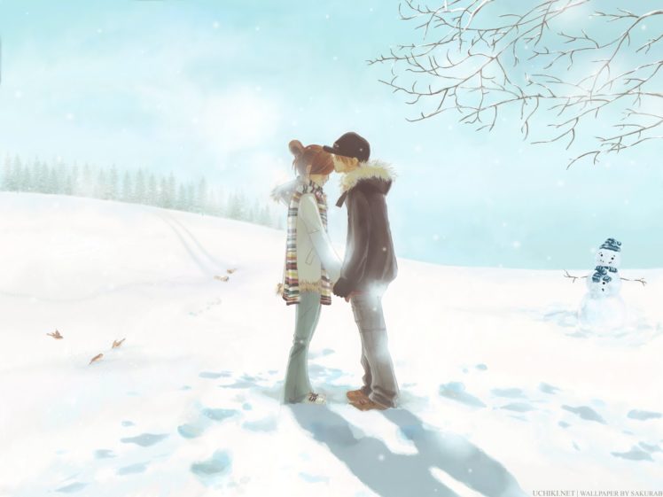 bokura, Ga, Ita, Series, Anime, Couple, Winter, Snow, Love HD Wallpaper Desktop Background