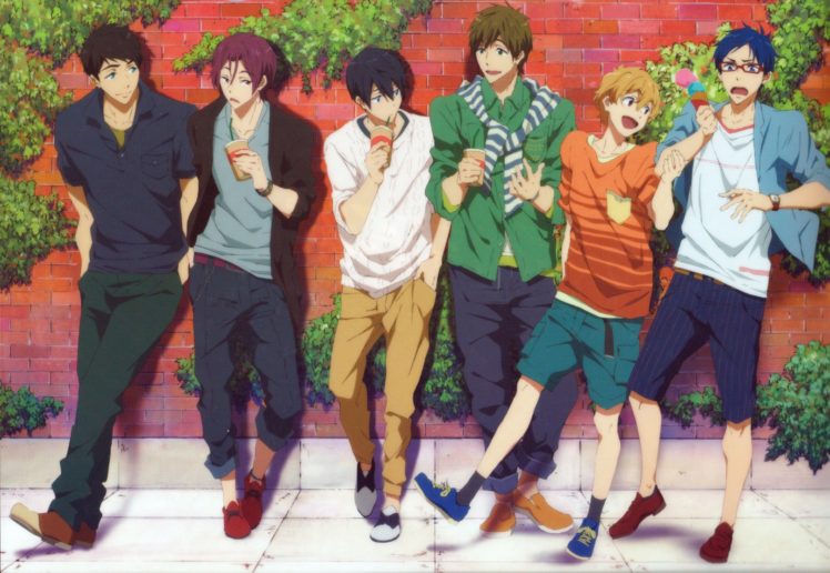 free , Series, Rei, Ryuugazaki, Character, Nagisa, Hazuki, Character, Makoto, Tachibana, Character HD Wallpaper Desktop Background