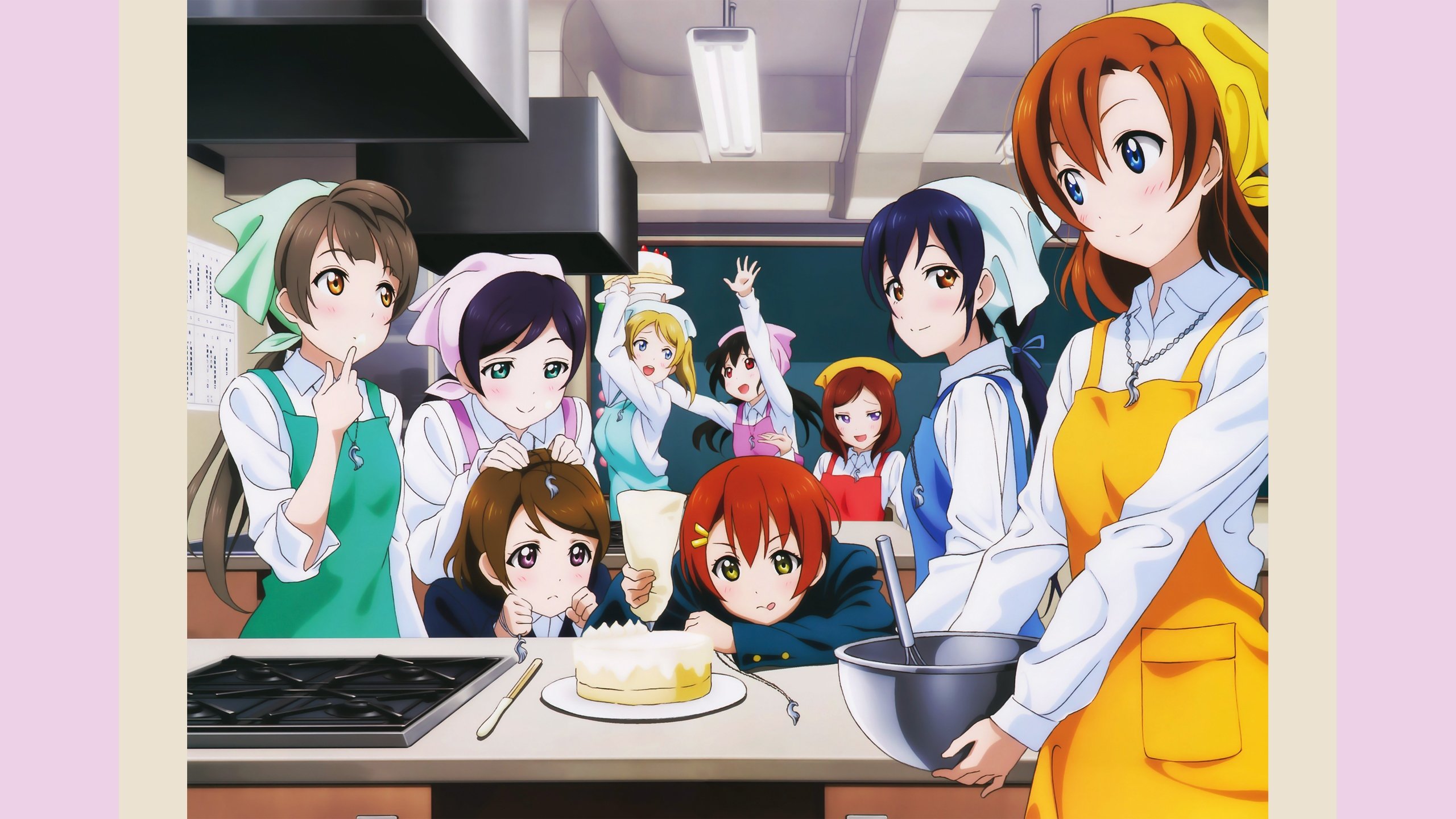 love, Live , School, Idol, Project, Twintails, Food, Group, Girls Wallpaper