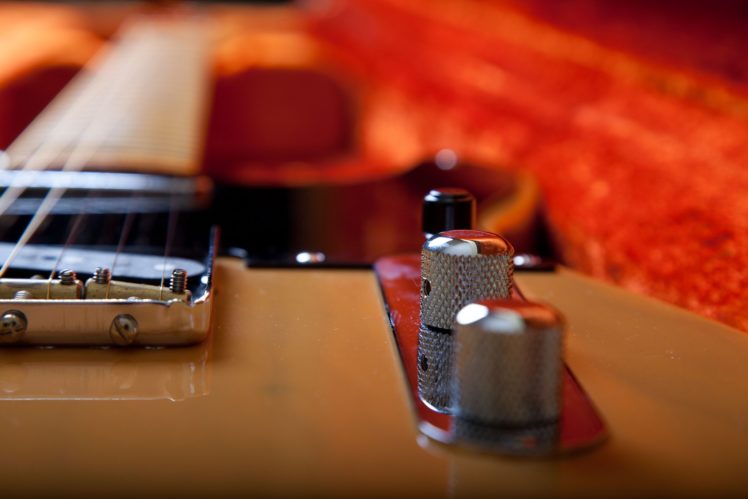 electric, Gibson, Fender, Guitar, Reflection, Strings, Macro, Music, Art HD Wallpaper Desktop Background