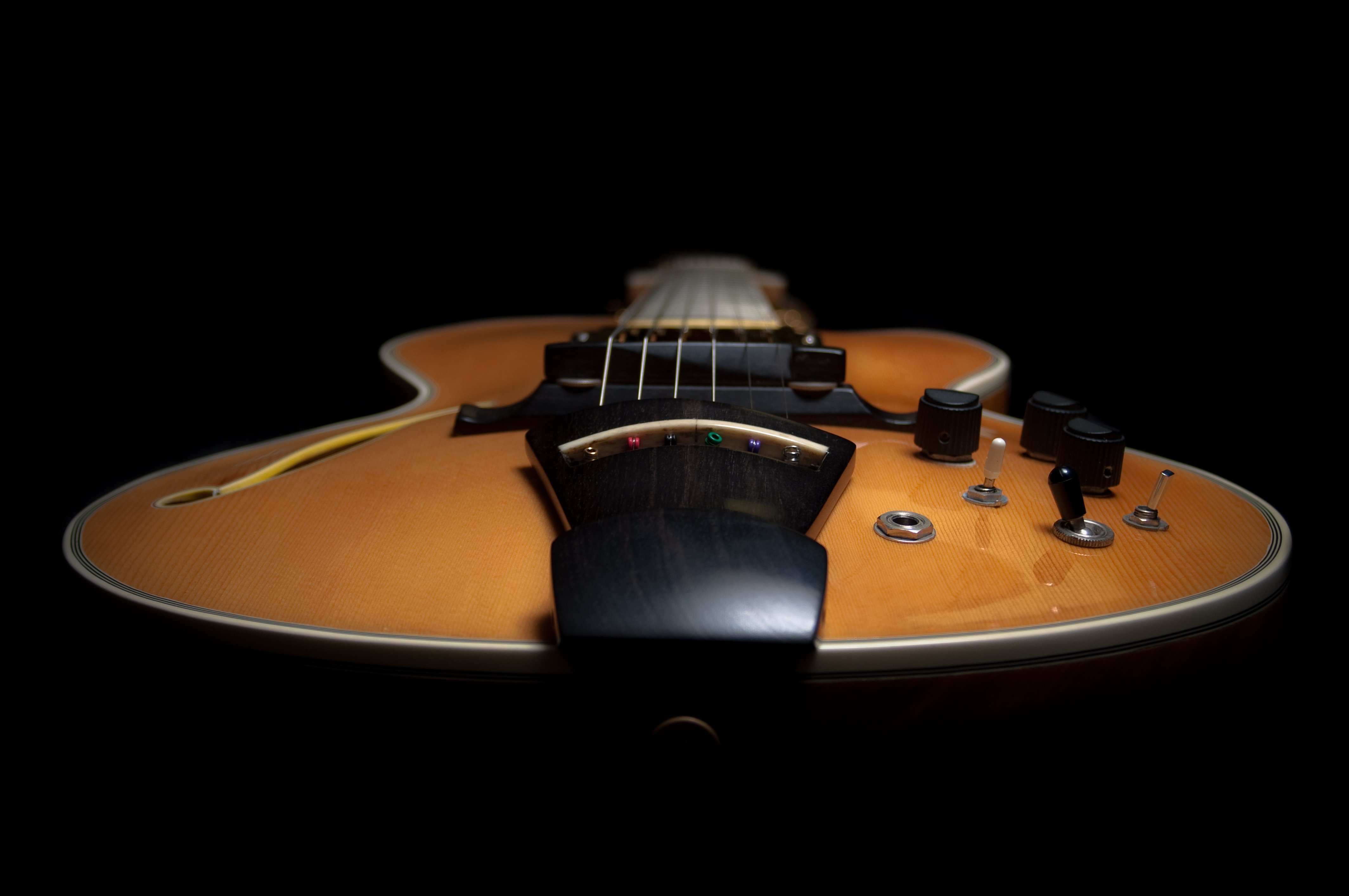 electric, Gibson, Fender, Guitar, Reflection, Strings, Macro, Music, Art Wallpaper