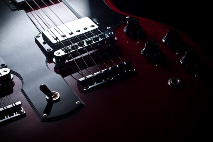 electric, Gibson, Fender, Guitar, Reflection, Strings, Macro, Music, Art HD Wallpaper Desktop Background