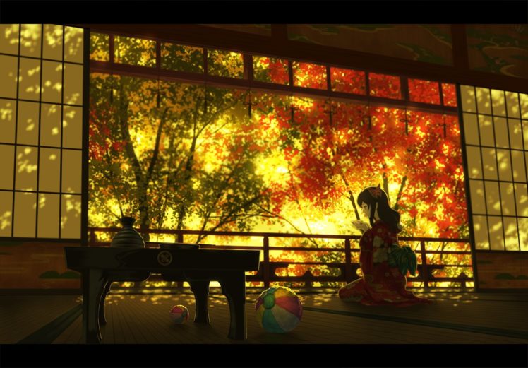 drink, Japanese, Clothes, Long, Hair, Nauimusuka, Original, Scenic, Tree HD Wallpaper Desktop Background