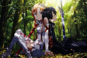 anime, Series, Sword, Art, Online, Kirito, Sword