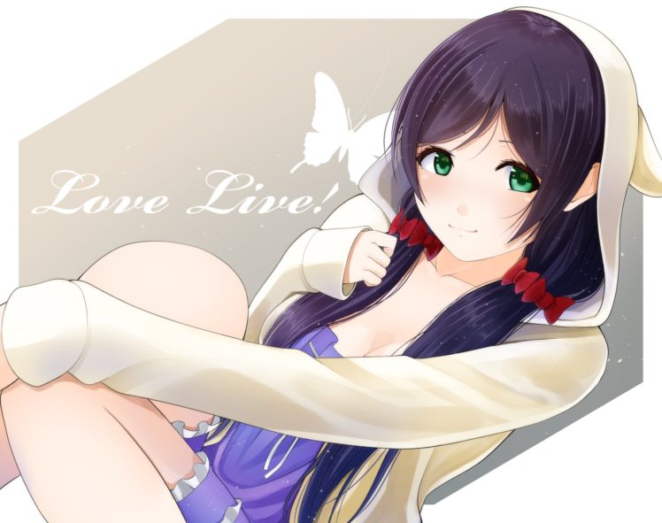 black, Hair, Green, Eyes, Kentaurosu, Long, Hair, Love, Live , School, Idol, Project, Toujou, Nozomi, Twintails HD Wallpaper Desktop Background
