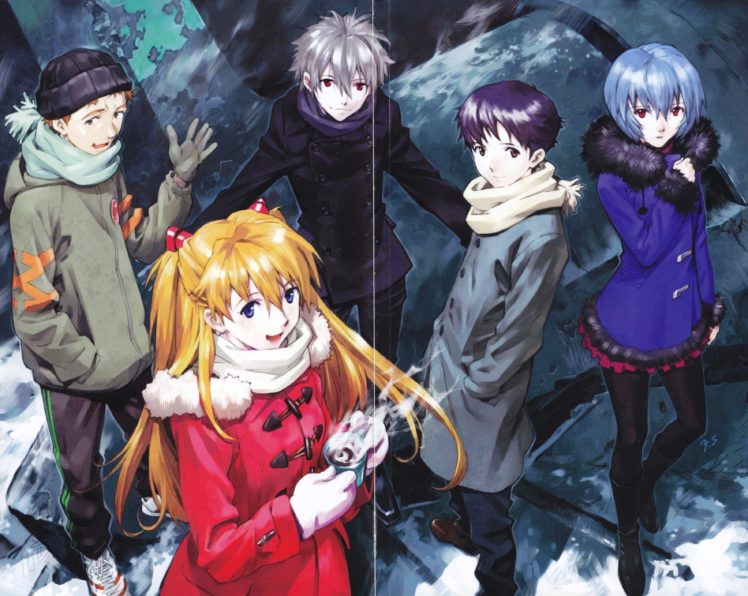 neon, Genesis, Evangelion, Nagisa, Kaworu, Ikari, Shinji, Souryuu, Asuka, Langley, Ayanami, Rei HD Wallpaper Desktop Background