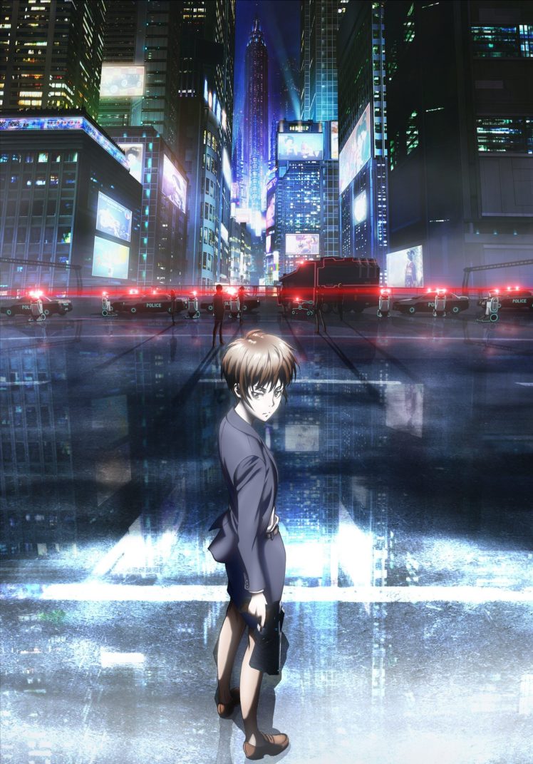 psycho pass, Red, Light, City, Anime, Series, Tsunemori, Akane HD Wallpaper Desktop Background