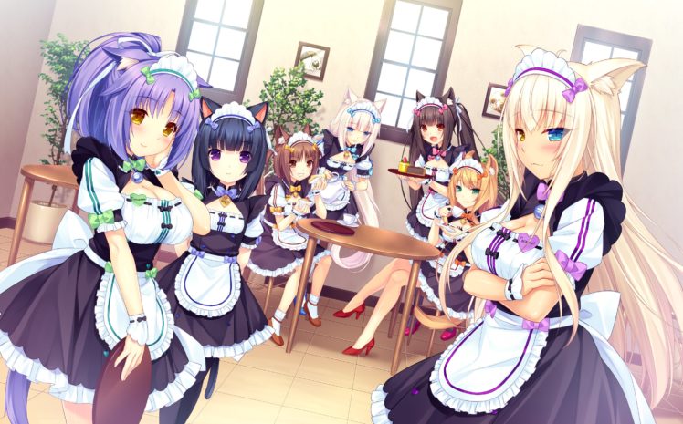 maids, Girls, Dress, Anime, Cute HD Wallpaper Desktop Background