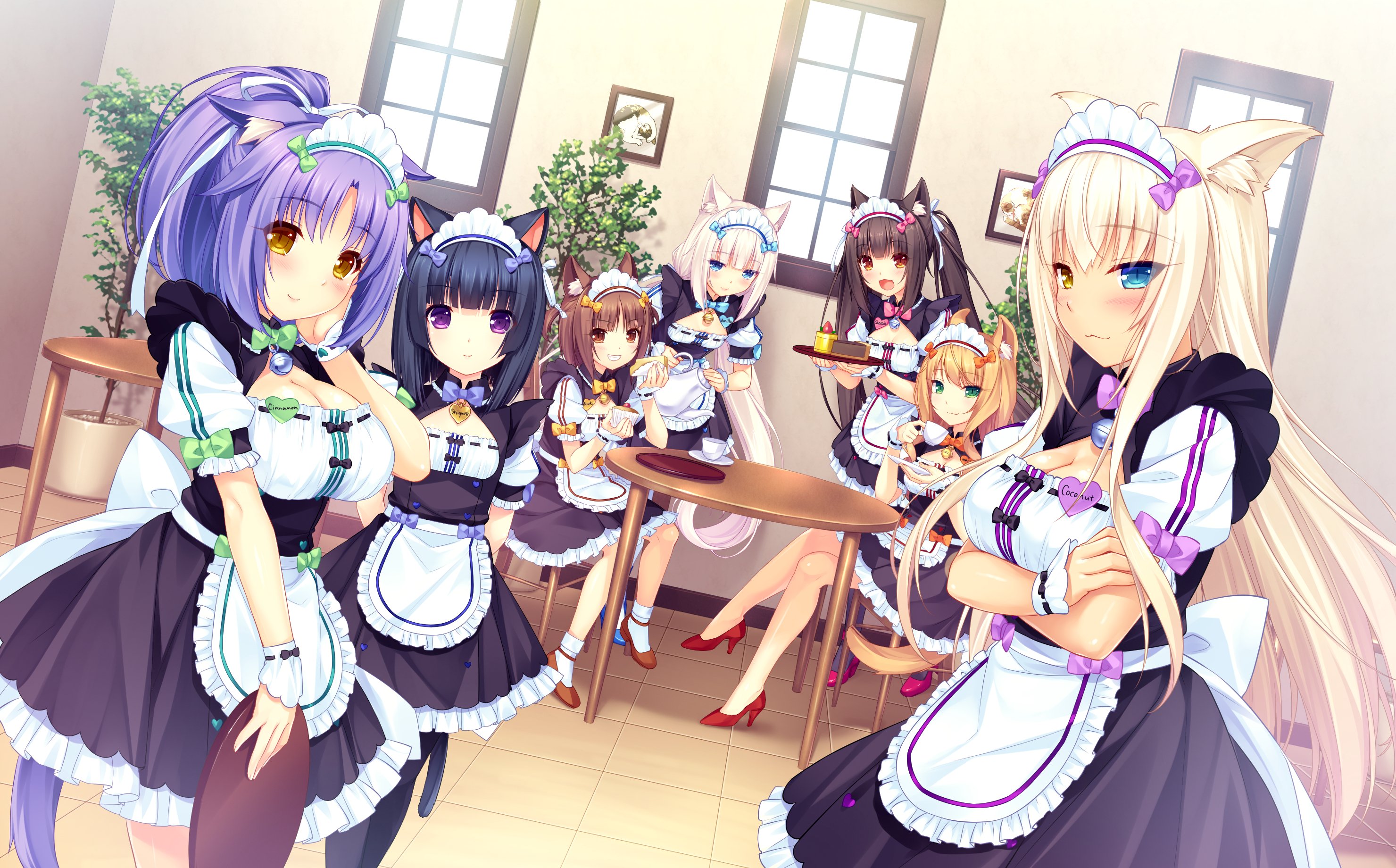 maids, Girls, Dress, Anime, Cute Wallpaper